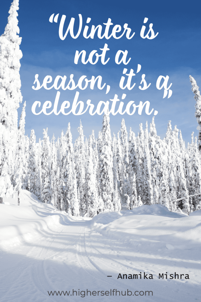 Embracing winter as a celebration of nature's beauty and renewal.