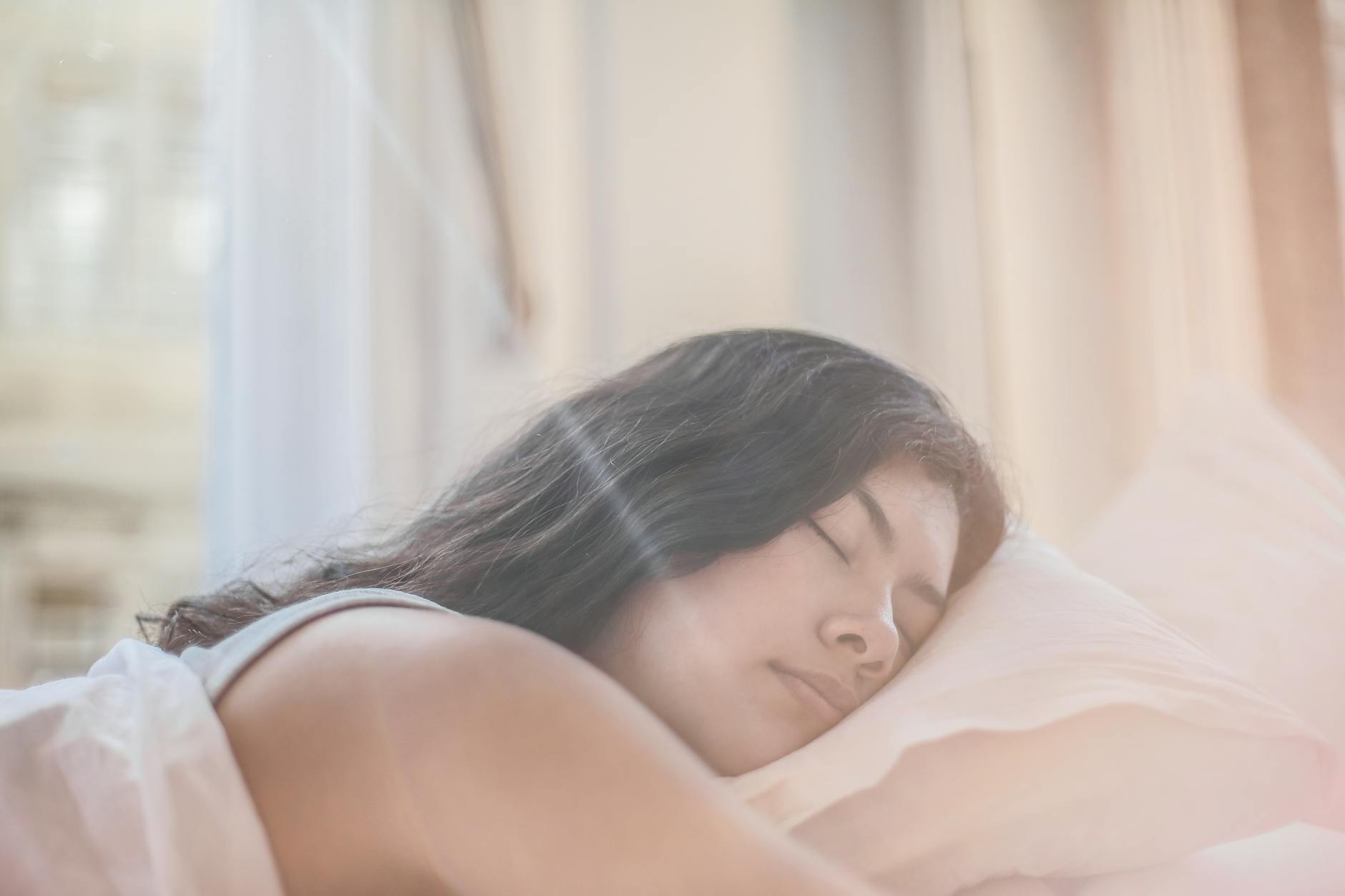 photo of woman sleeping