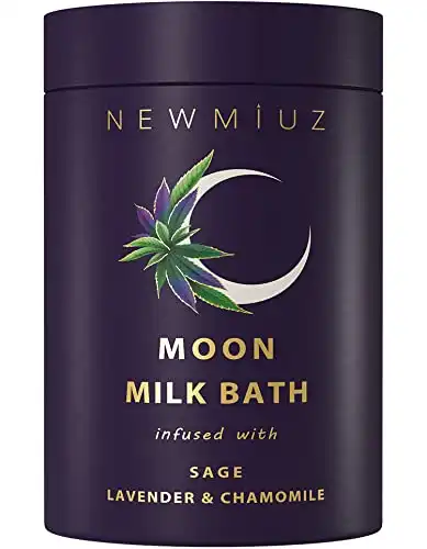 Cleansing Sage Moon Milk Bath Soak - Lavender Chamomile - Moisturize & Soften Skin Spiritual Stress Relief Gifts for Women