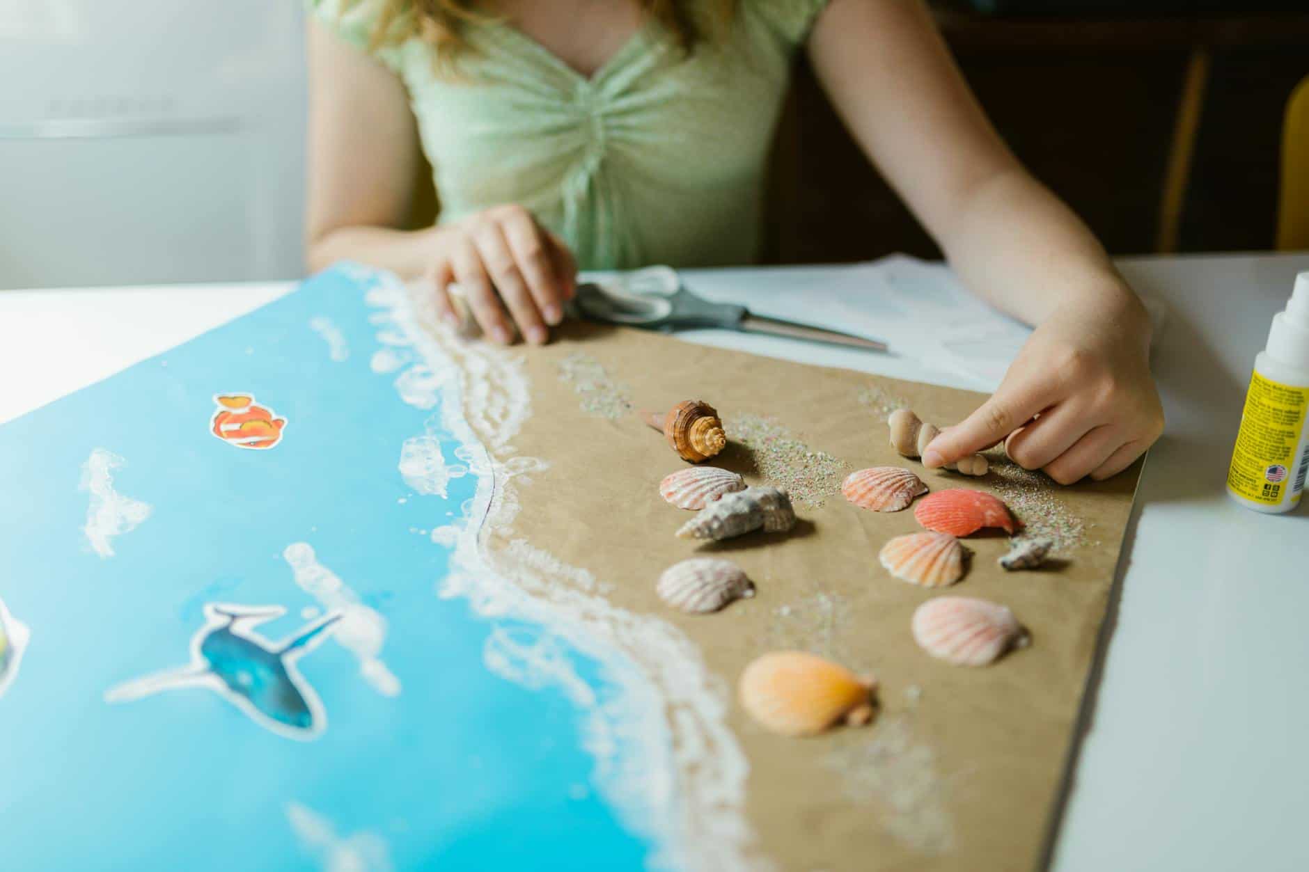 a person creating a painting