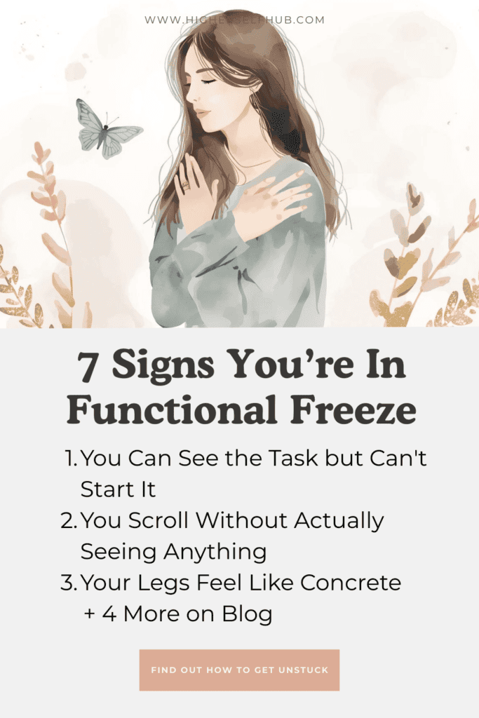functional freeze signs and symptoms infographic