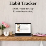 Printable Somatic Habit Tracker with 14 step-by-step exercise instructions for tired nervous systems