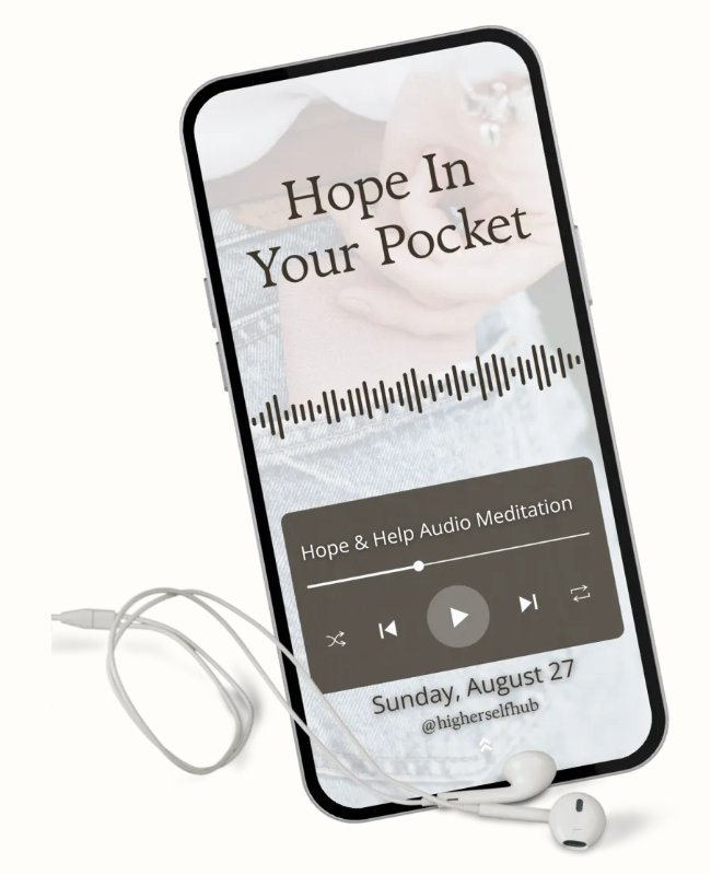 Hope and Help meditation audio on a phone